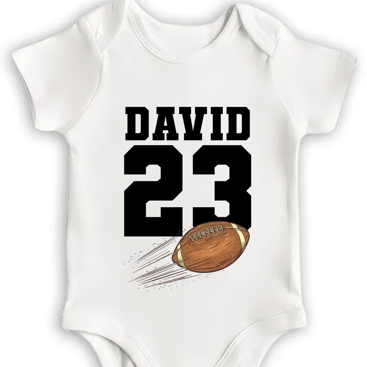 Customizable Baby Onesie With Football Design