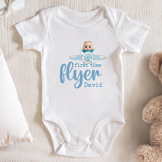 First Time Flyer, Baby And Airplane