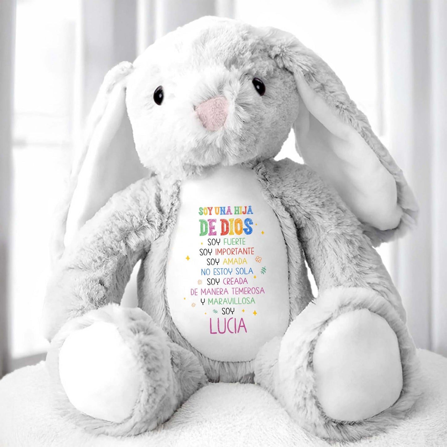 Soy Una Hija De Dios, Soy Fuerte, Stuffed Bunny