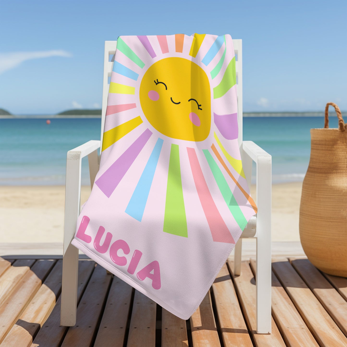 Enjoy Sunny Days With A Smile, Sun And Colorful Rays