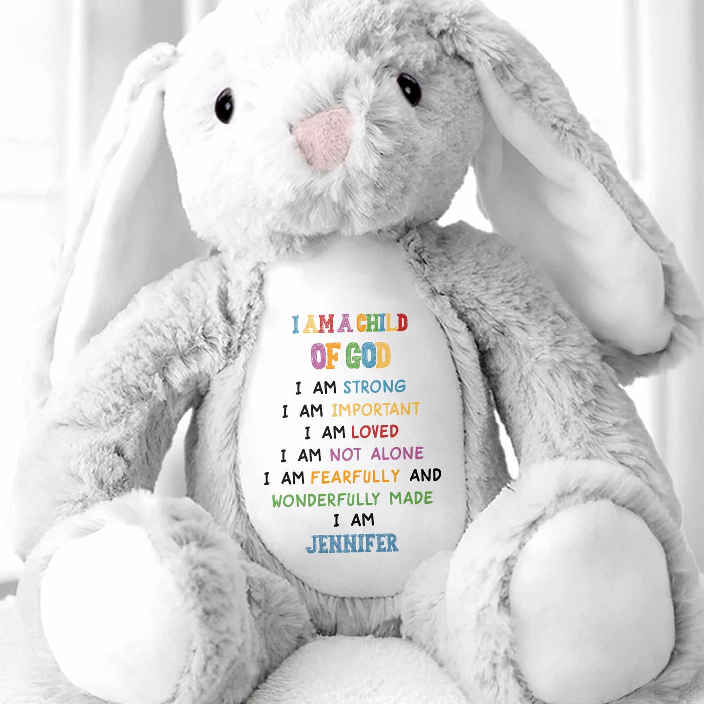 I Am A Child Of God Soft Plush Toy With Inspirational Message