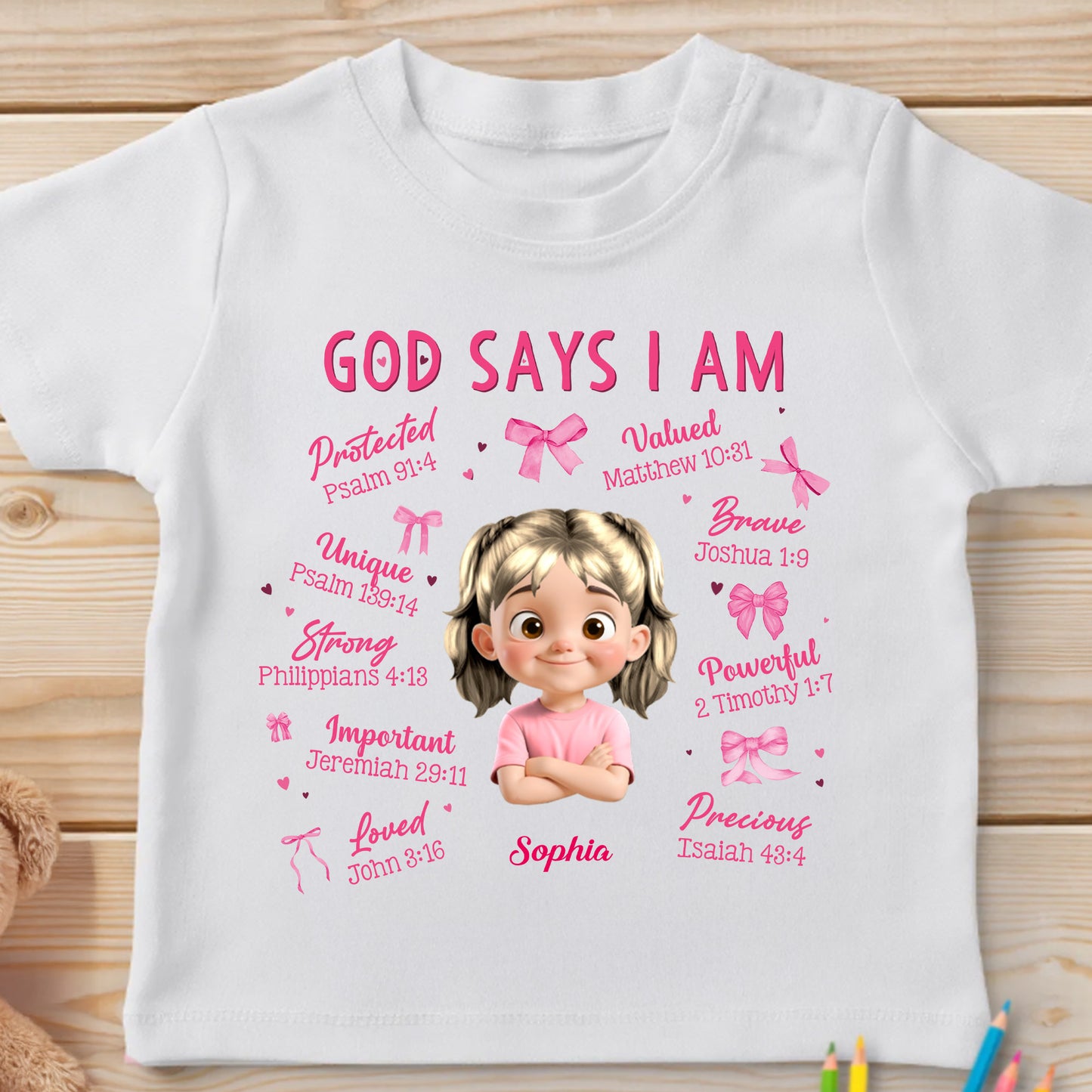 God Says I Am Protected, Valued, Brave, Unique, Strong, Precious