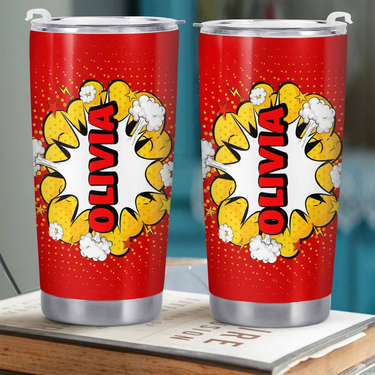 Burst Of Name In Tropical Style With Comic Style Explosion