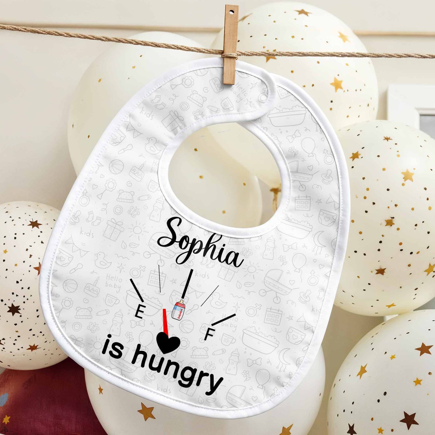 Is Hungry, Baby Items and Heart Design