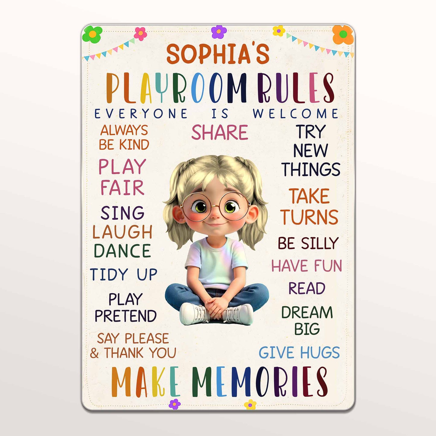 Everyone Welcome To Share And Make Memories, Animated Girl