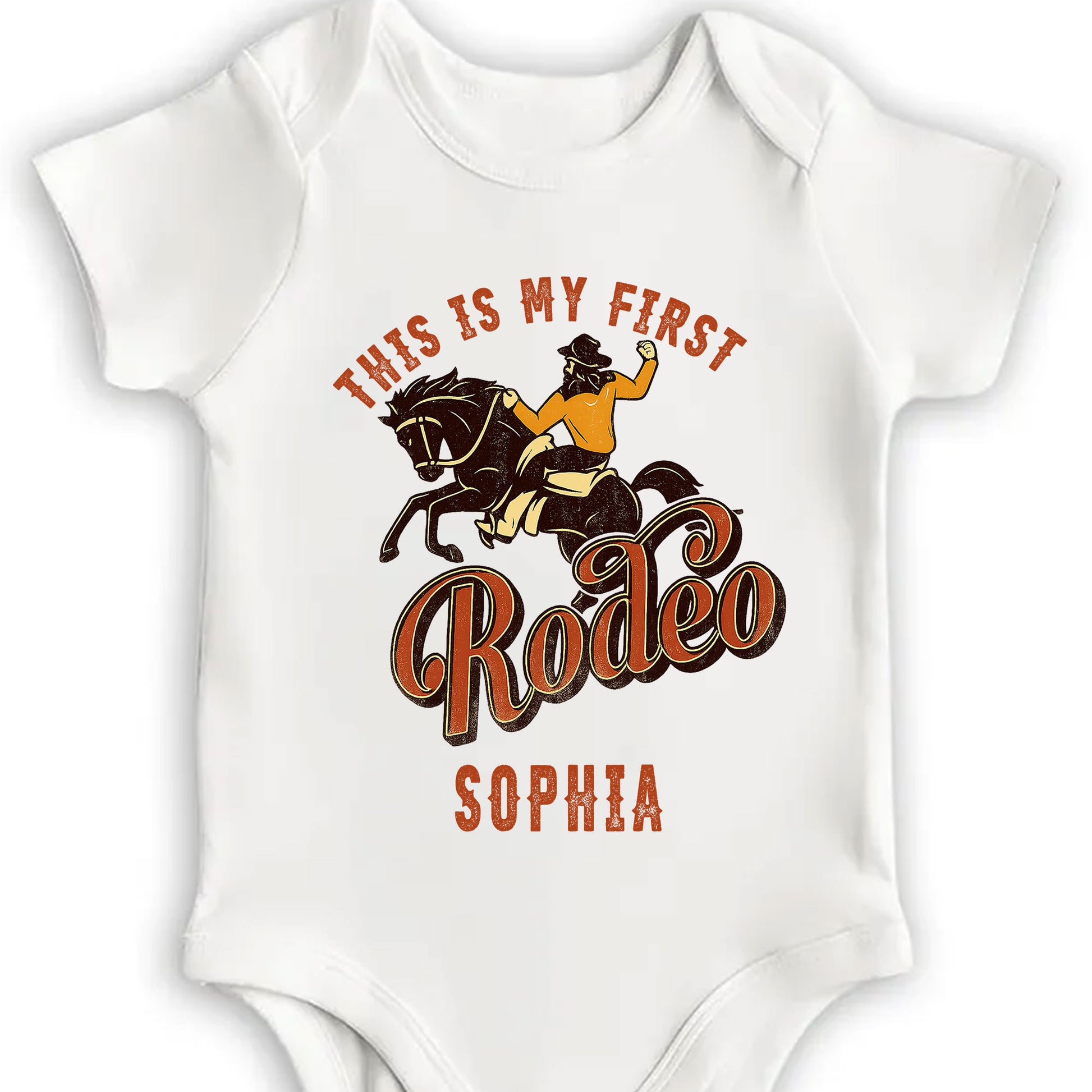 This Is My First Rodeo Cowboy Horse Baby Onesie
