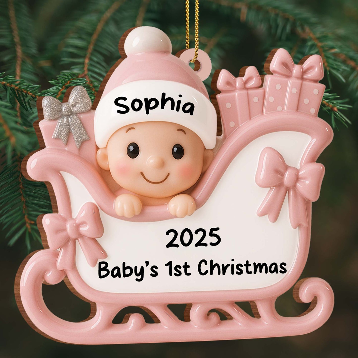 Baby’s 1st Christmas With Sleigh And Gifts