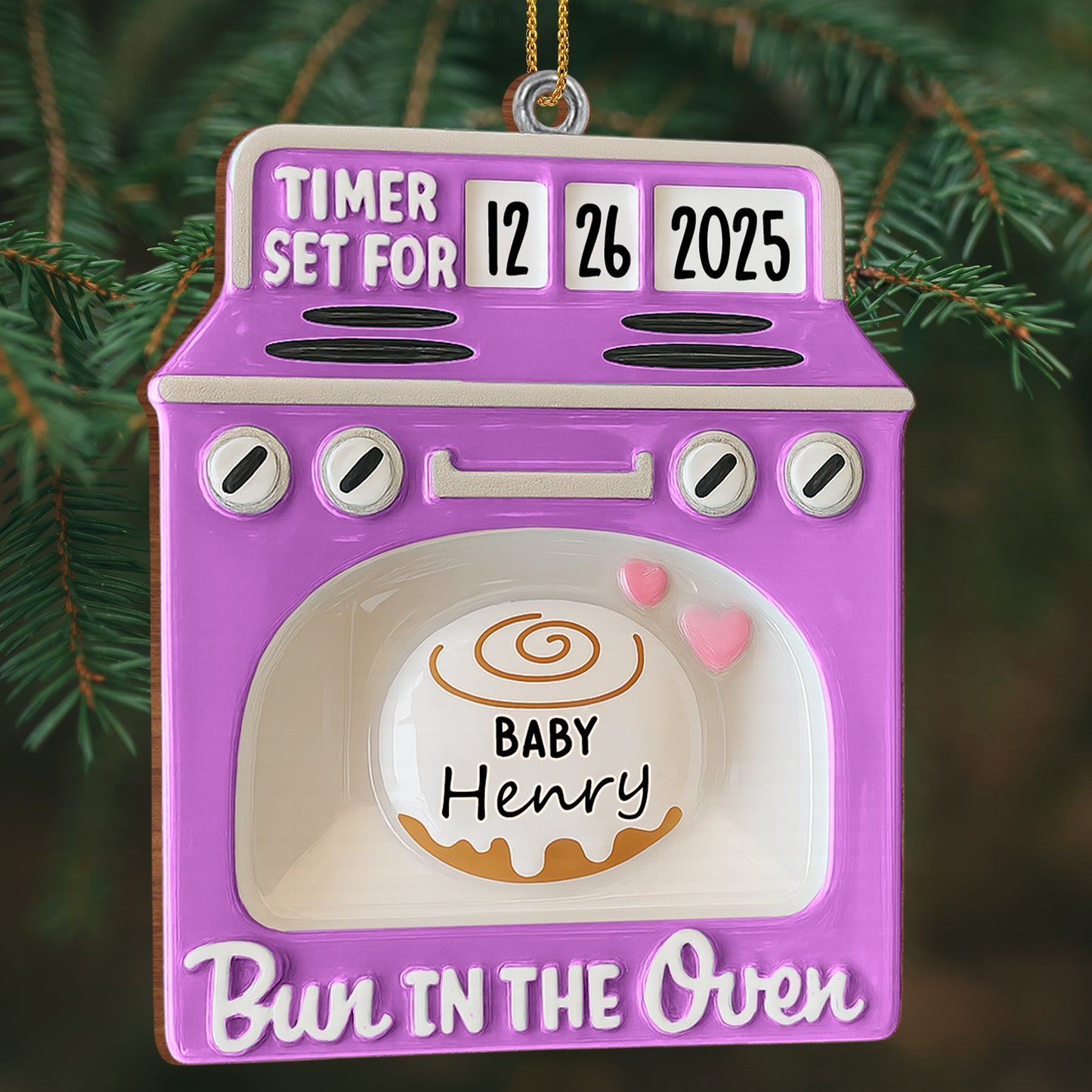 Bun In The Oven With Cute Heart Design