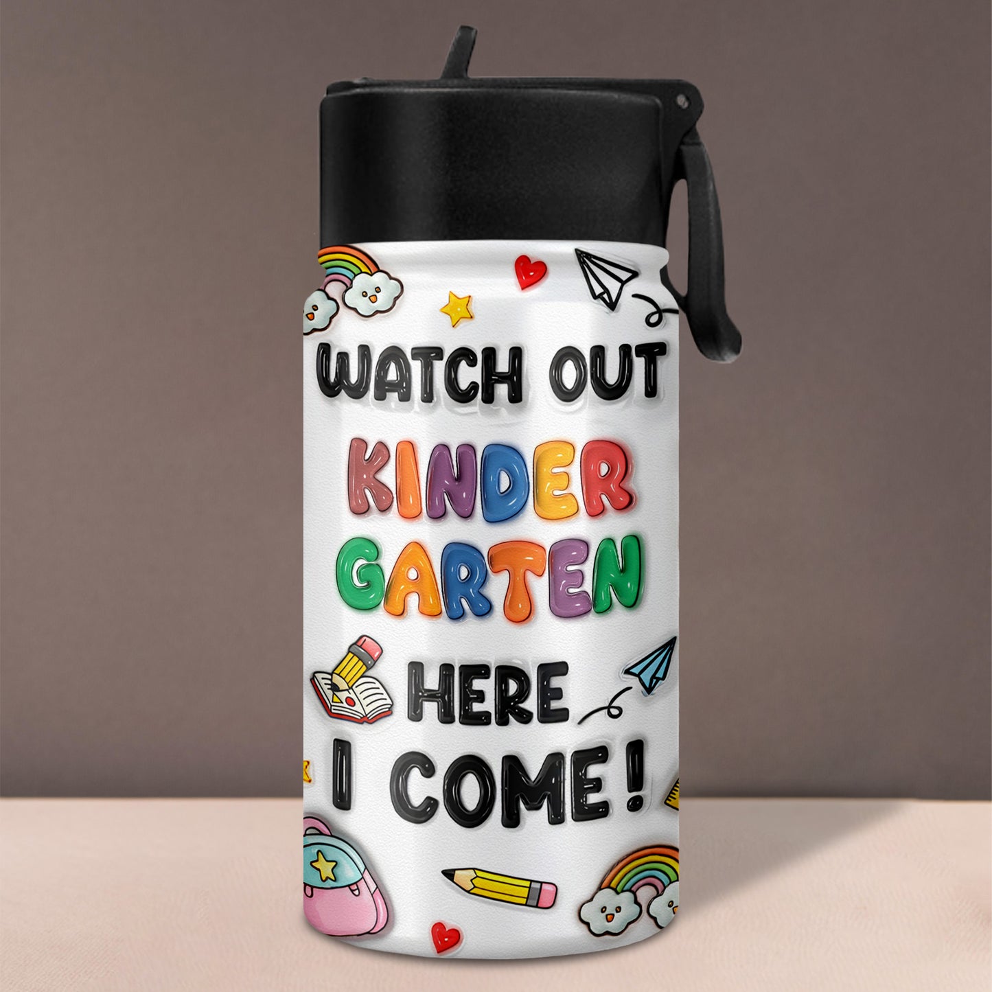 Watch Out Kindergarten Here I Come Rainbow and Stars