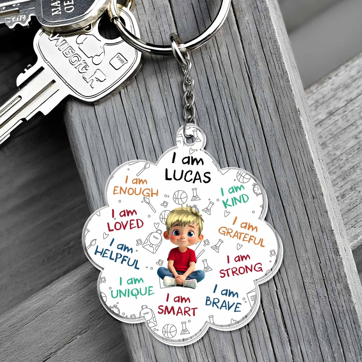 I Am Enough, I Am Loved, Affirmative Keychain For Girls