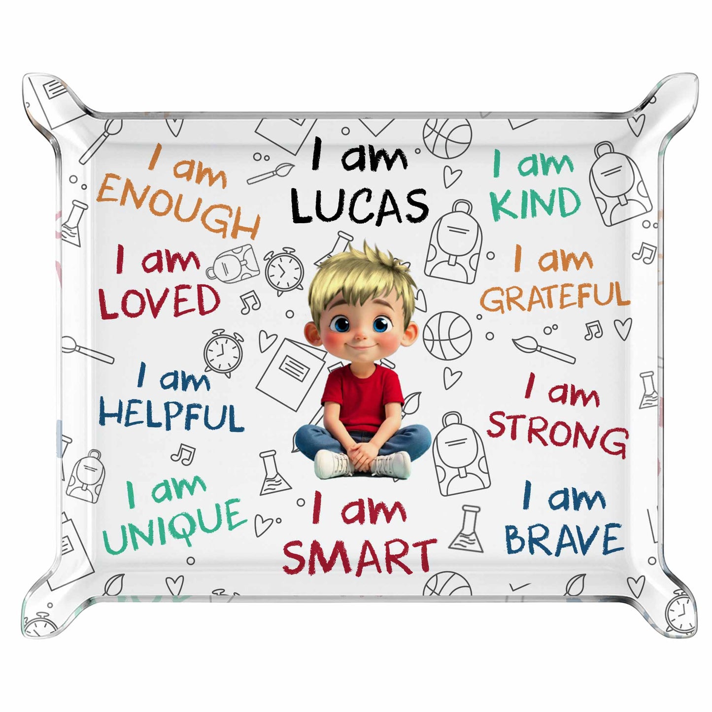 I Am Enough, I Am Loved, Positive Affirmations Tray