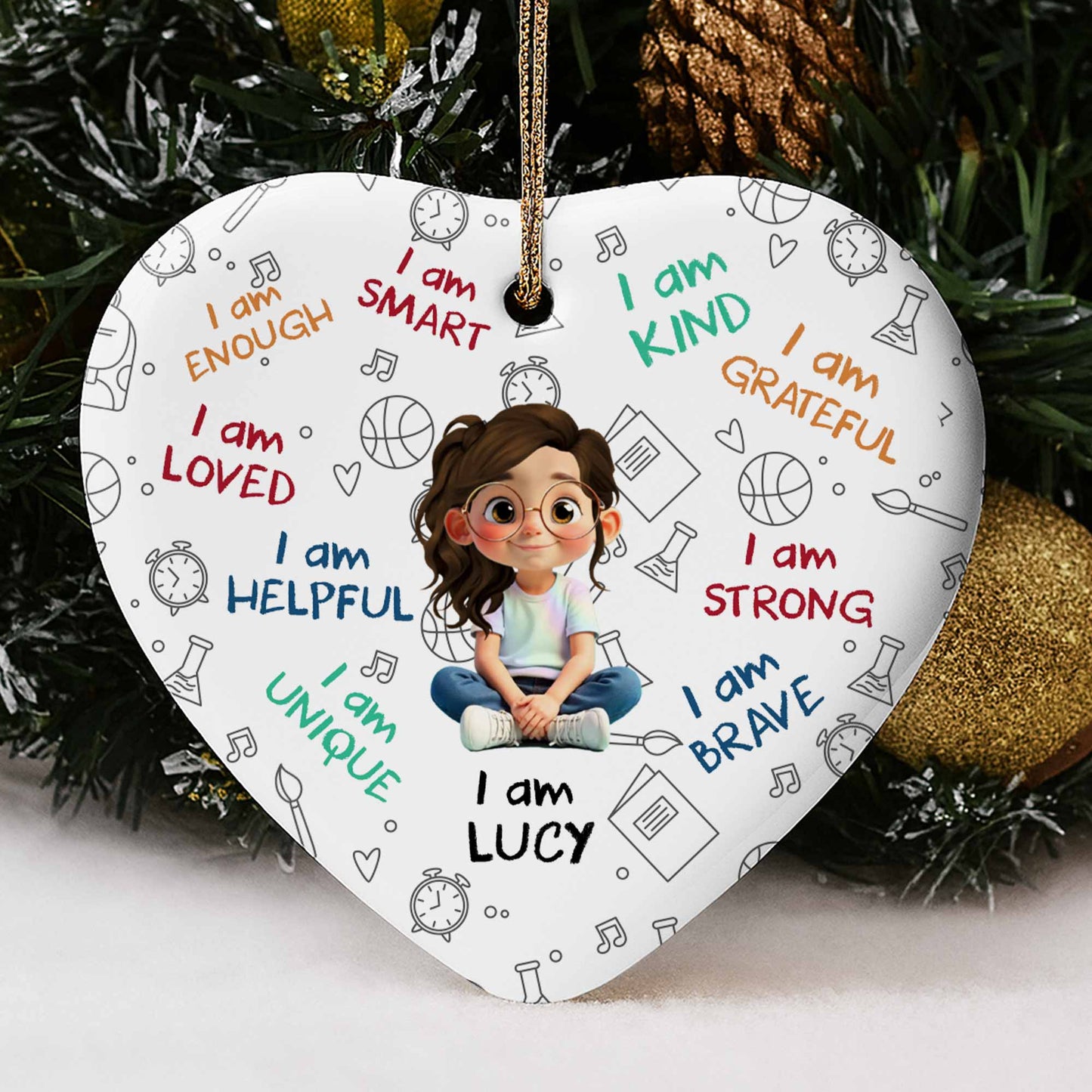 I Am Enough I Am Smart I Am Loved Encouragement Ornament