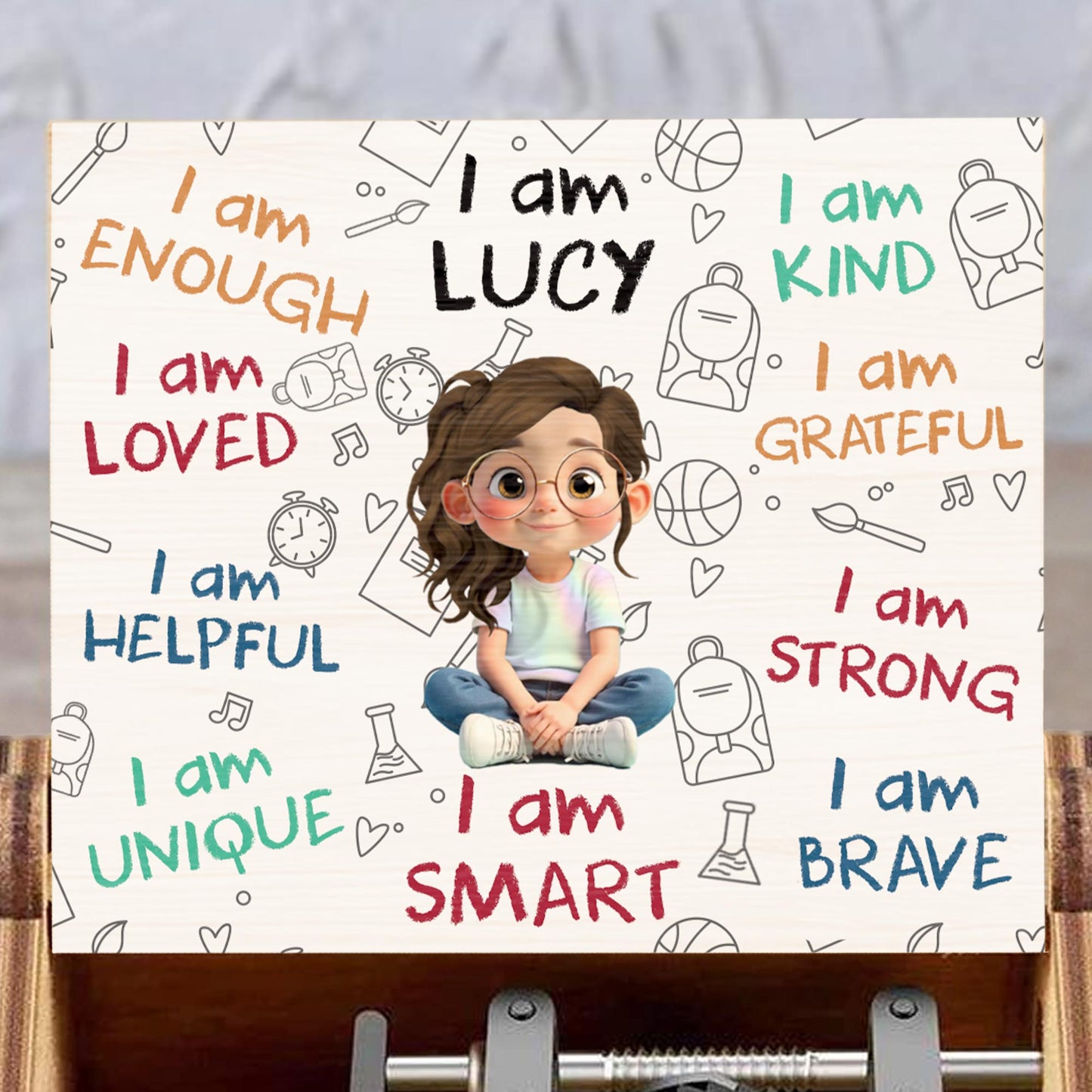 I Am Loved, I Am Strong, Encouraging Words With Child Design
