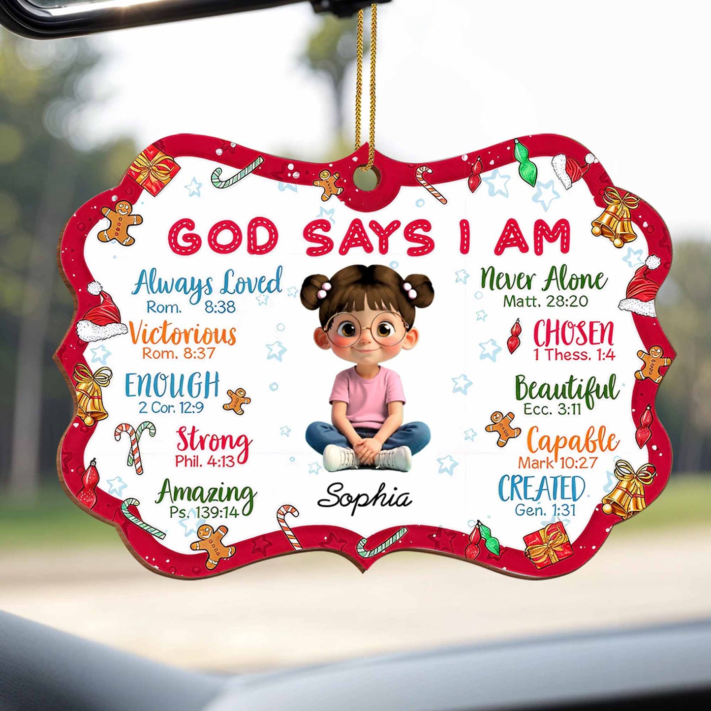 God Says I Am Always Loved, Strong, Amazing Ornament
