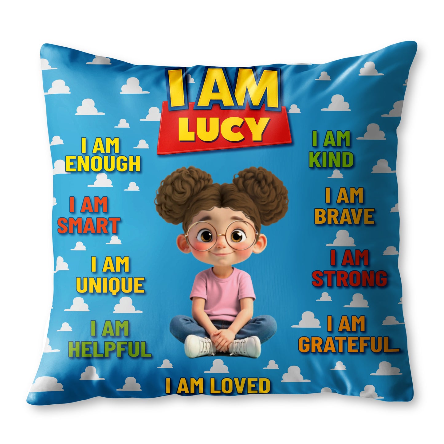 I Am Enough Kind Smart Unique, Positive Affirmations Pillow