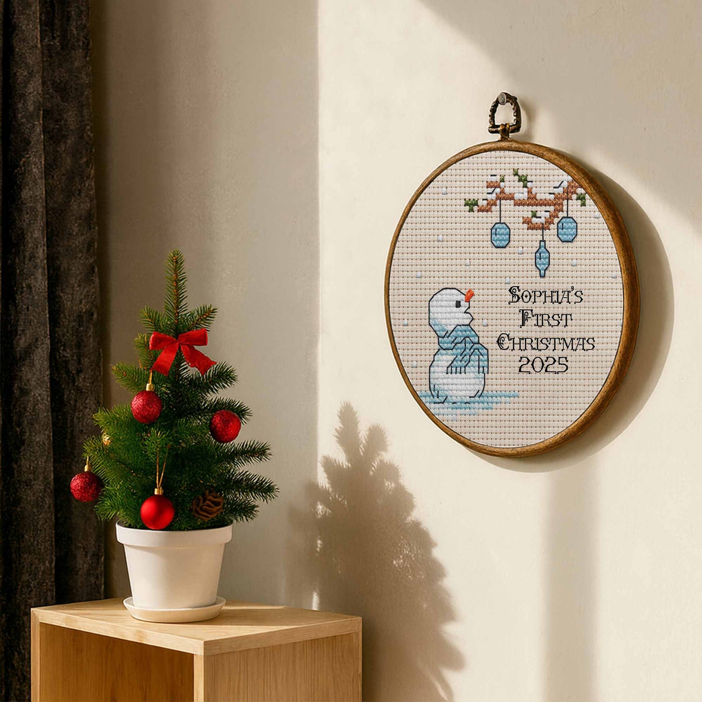 First Christmas Snowman And Baubles