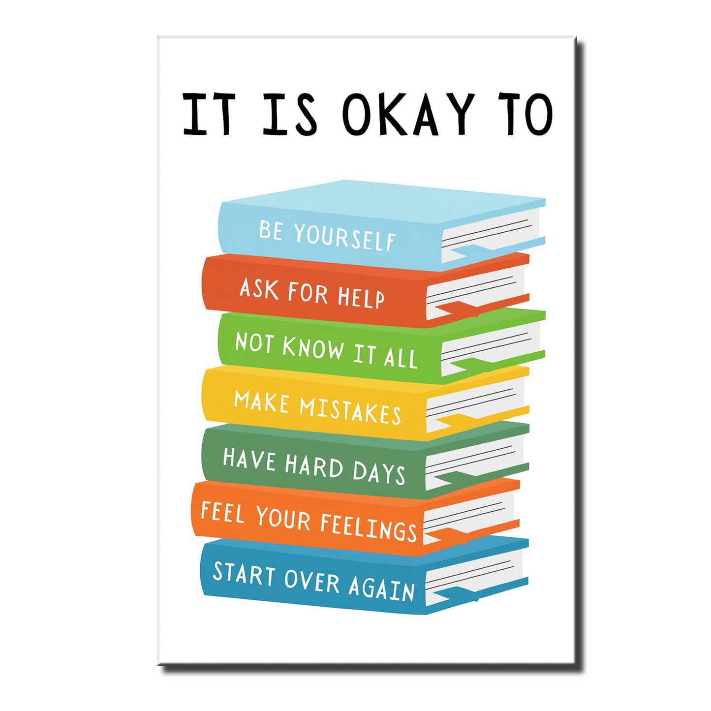 It Is Okay To Start Over With Stacked Books Inspiration