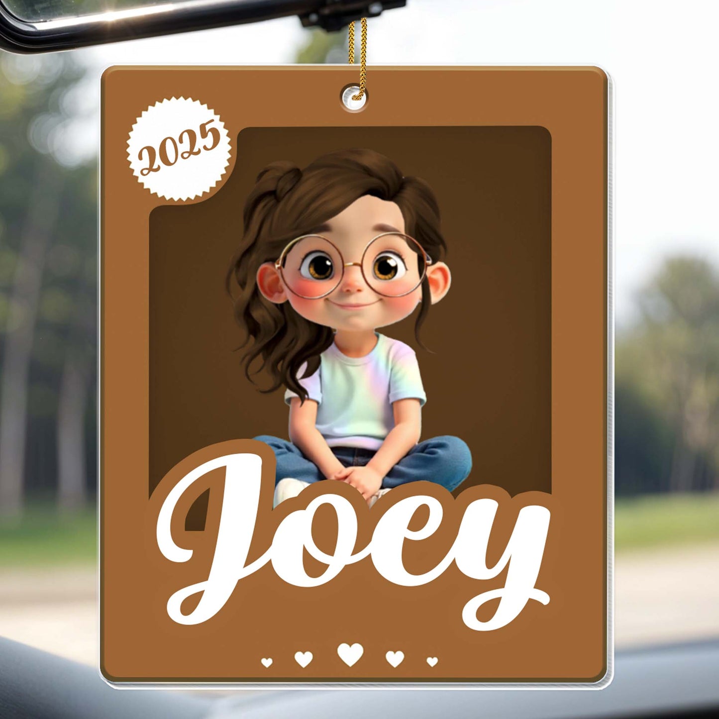 To Joey, Customized With Love, Cute Girl With Glasses