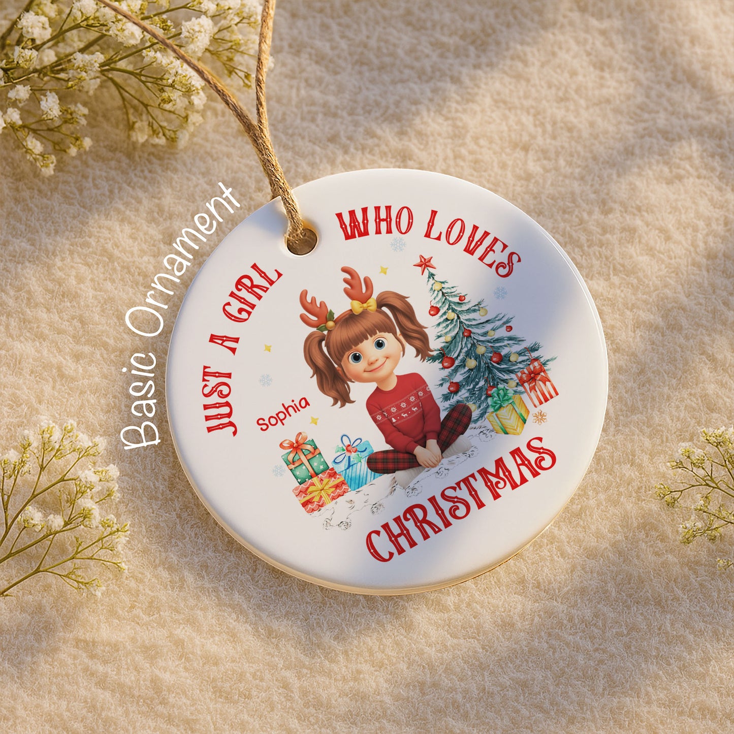 Just A Girl Who Loves Christmas With Festive Decor