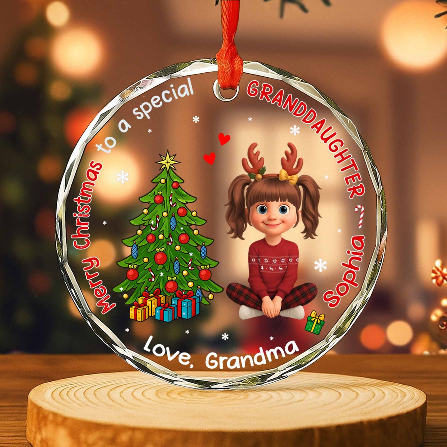 Merry Christmas To A Special Granddaughter With Christmas Tree