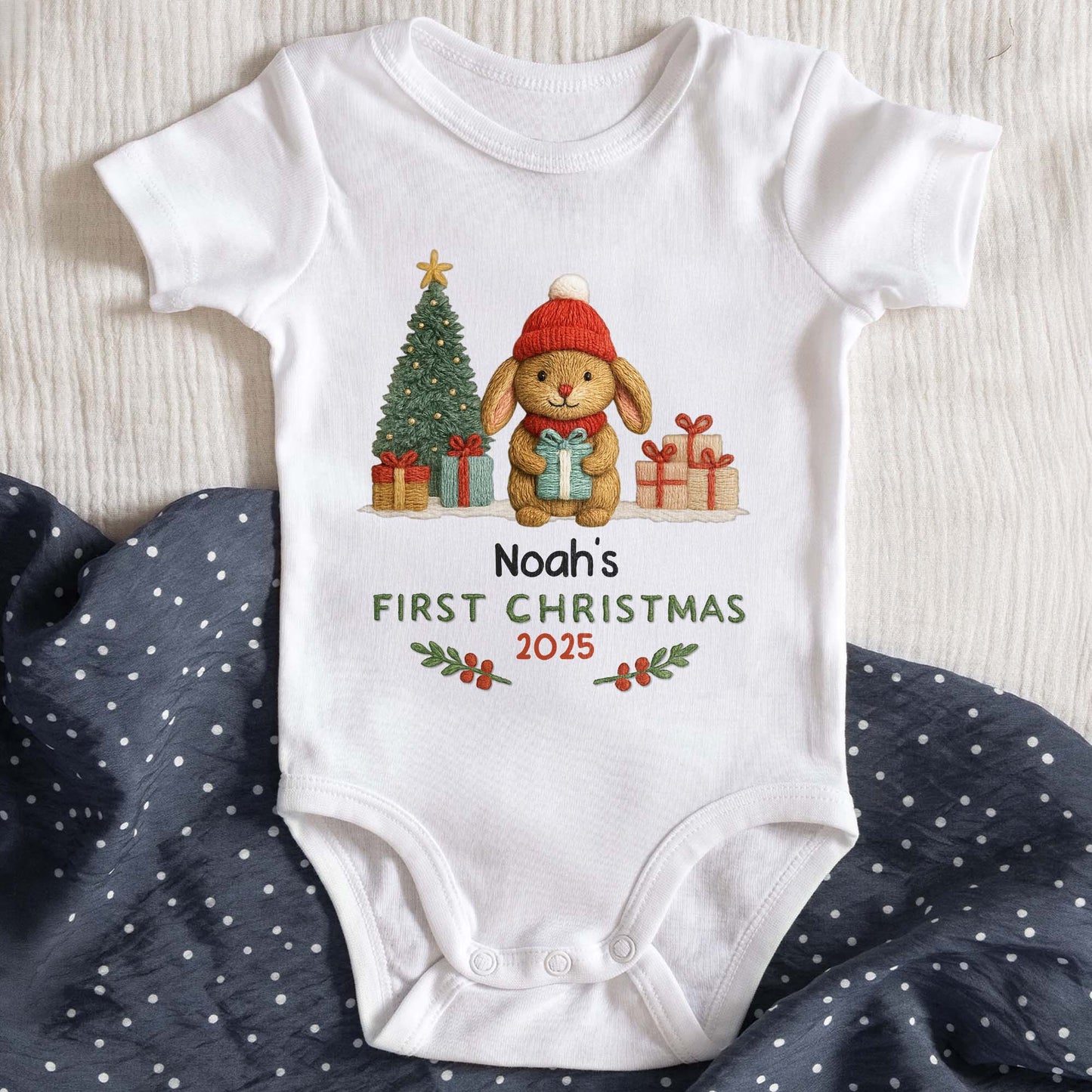 First Christmas Teddy Bear And Gifts