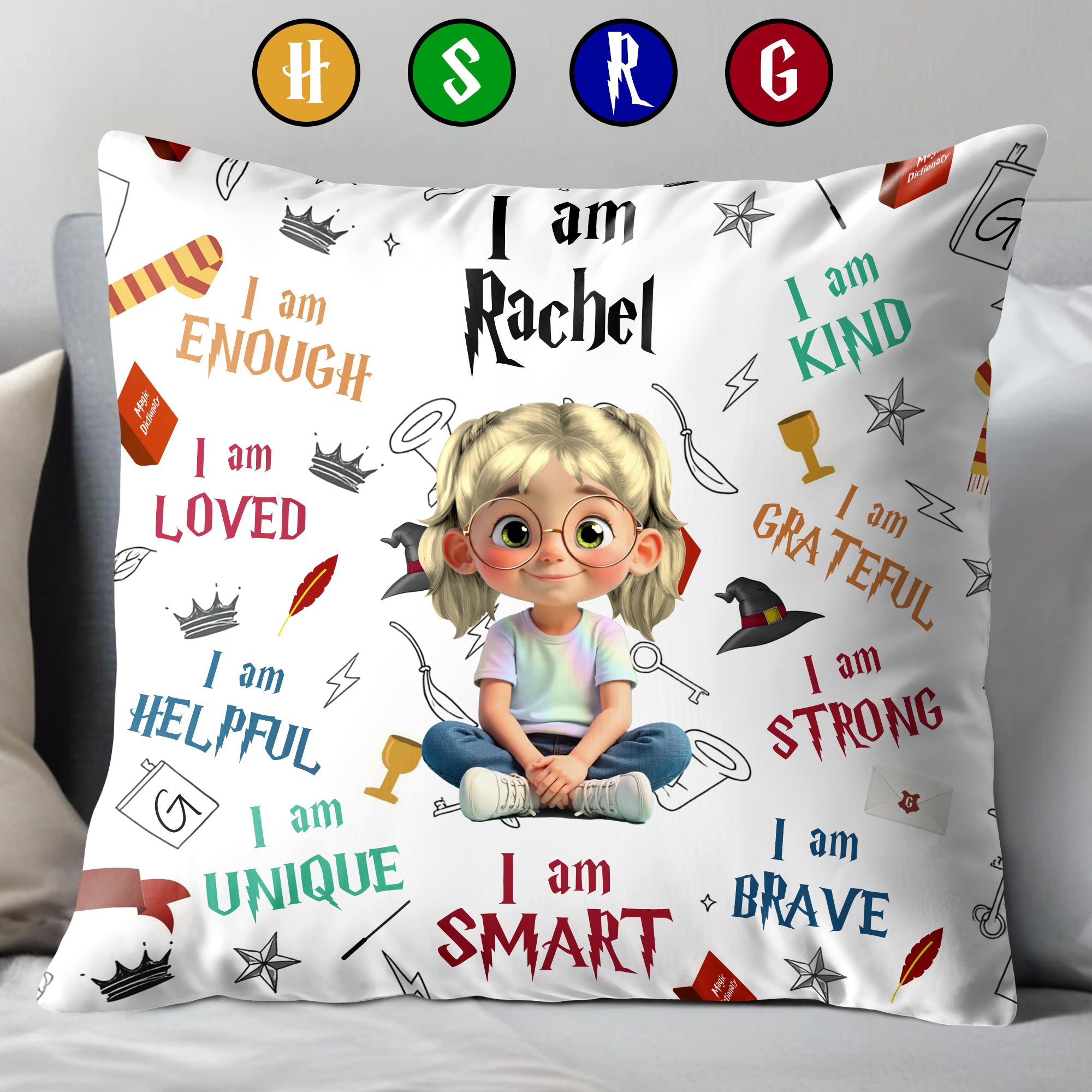 I Am Enough I Am Loved Encouraging Positive Affirmations Pillow 