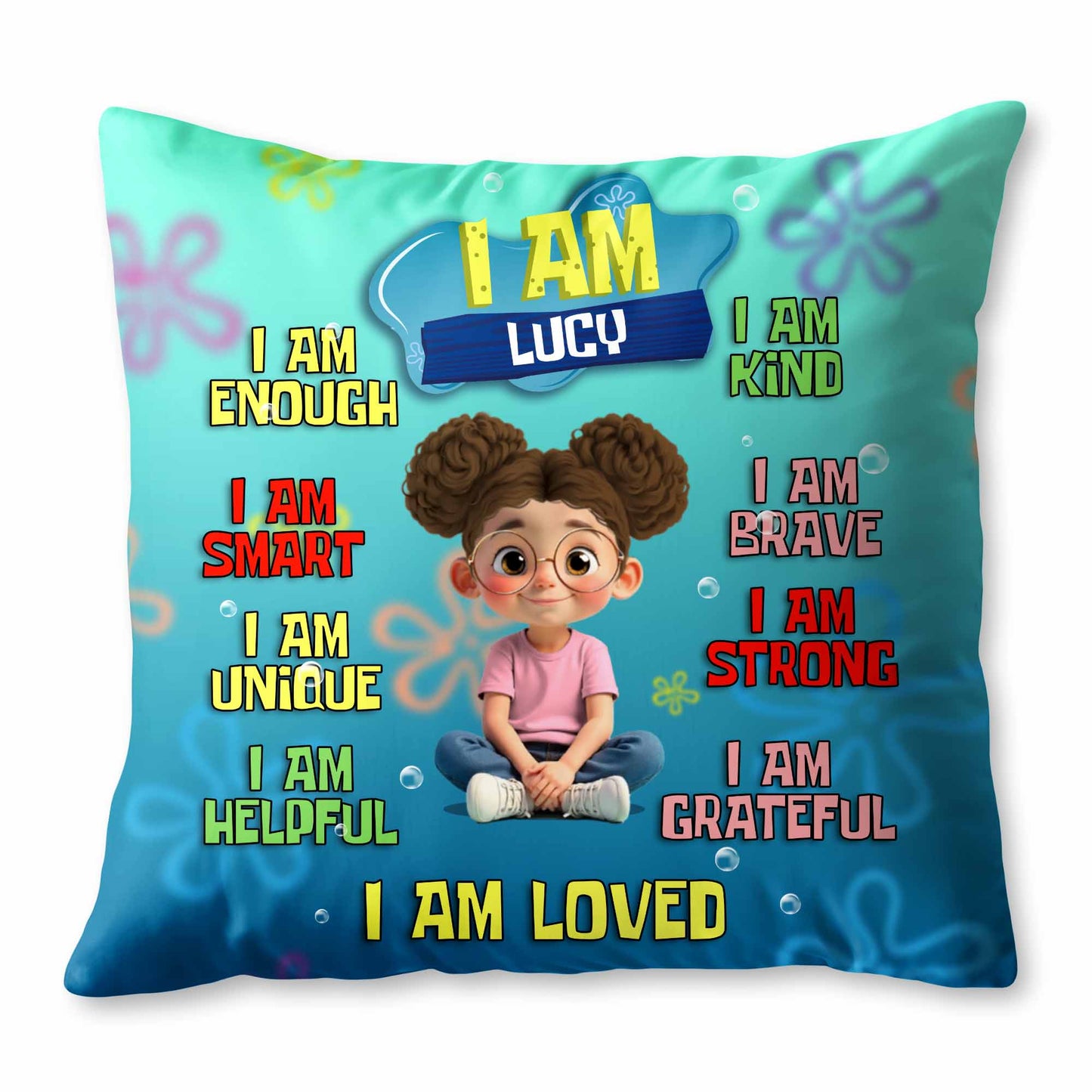 I Am Enough, Empowerment Affirmation Pillow For Girls
