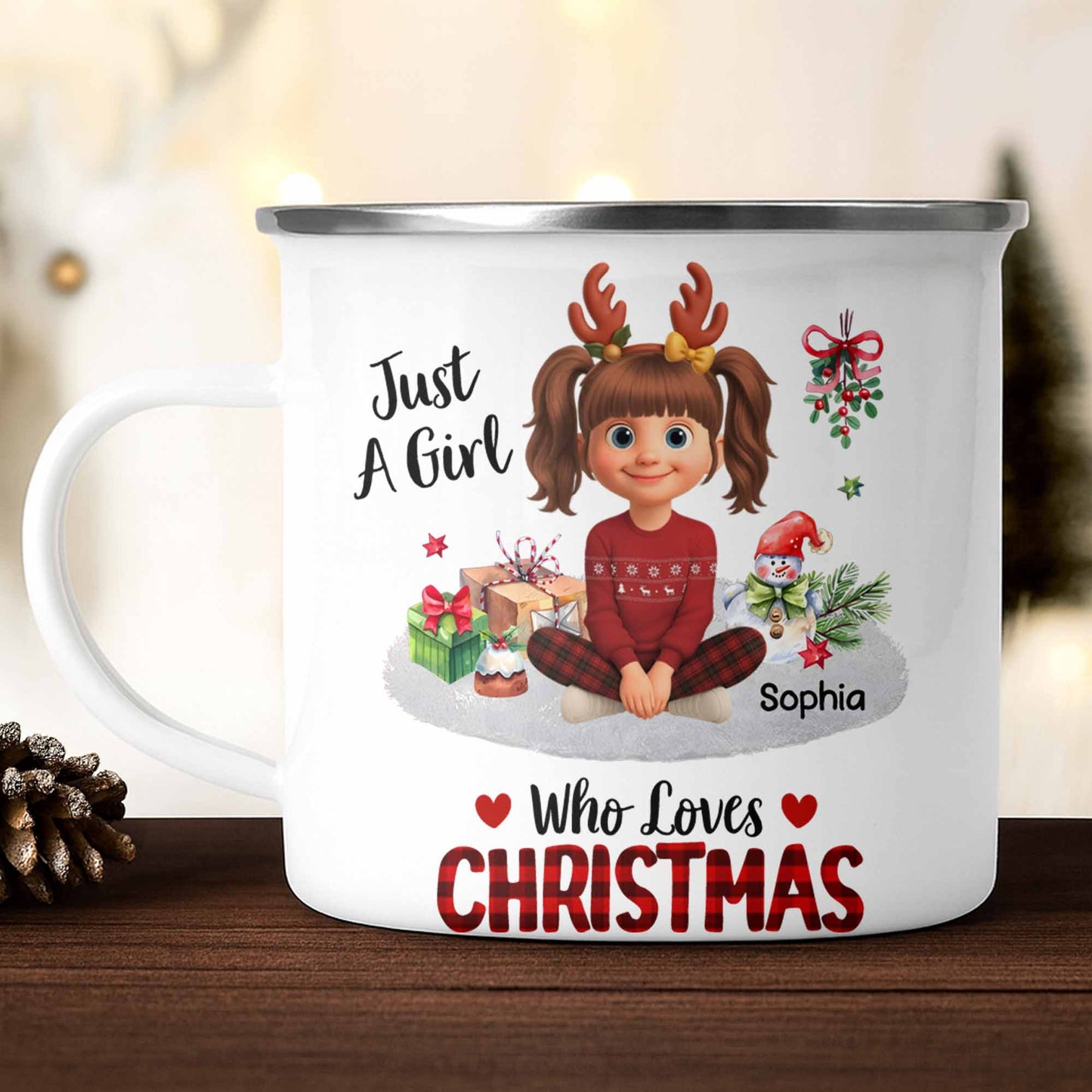 Just A Girl Who Loves Christmas, Hot Chocolate, and Gifts
