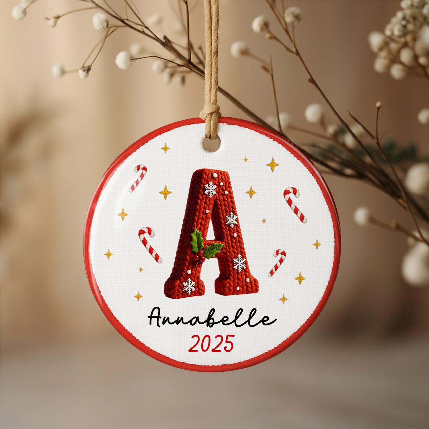 A Cozy Holiday Message With Festive Candy Canes