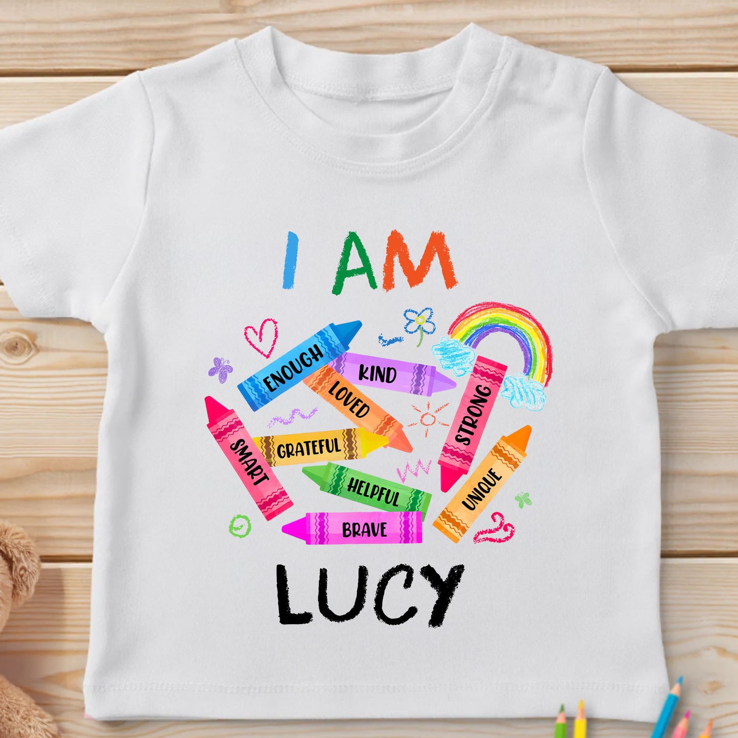 I Am Enough, Kind, Loved, Motivational Youth T-Shirt