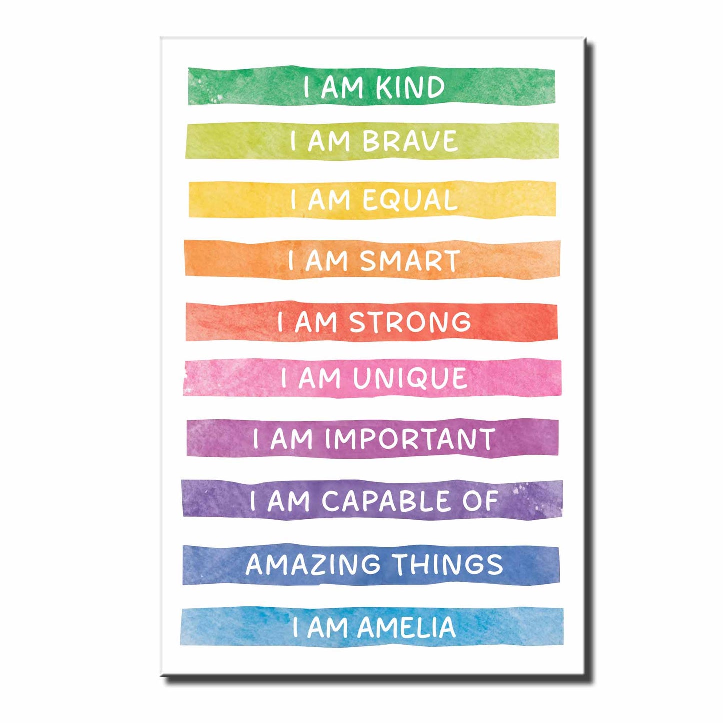 I Am Kind, Strong, Unique, Capable Of Amazing Things - Personalized Custom Vertical Poster - KID500_VPOS