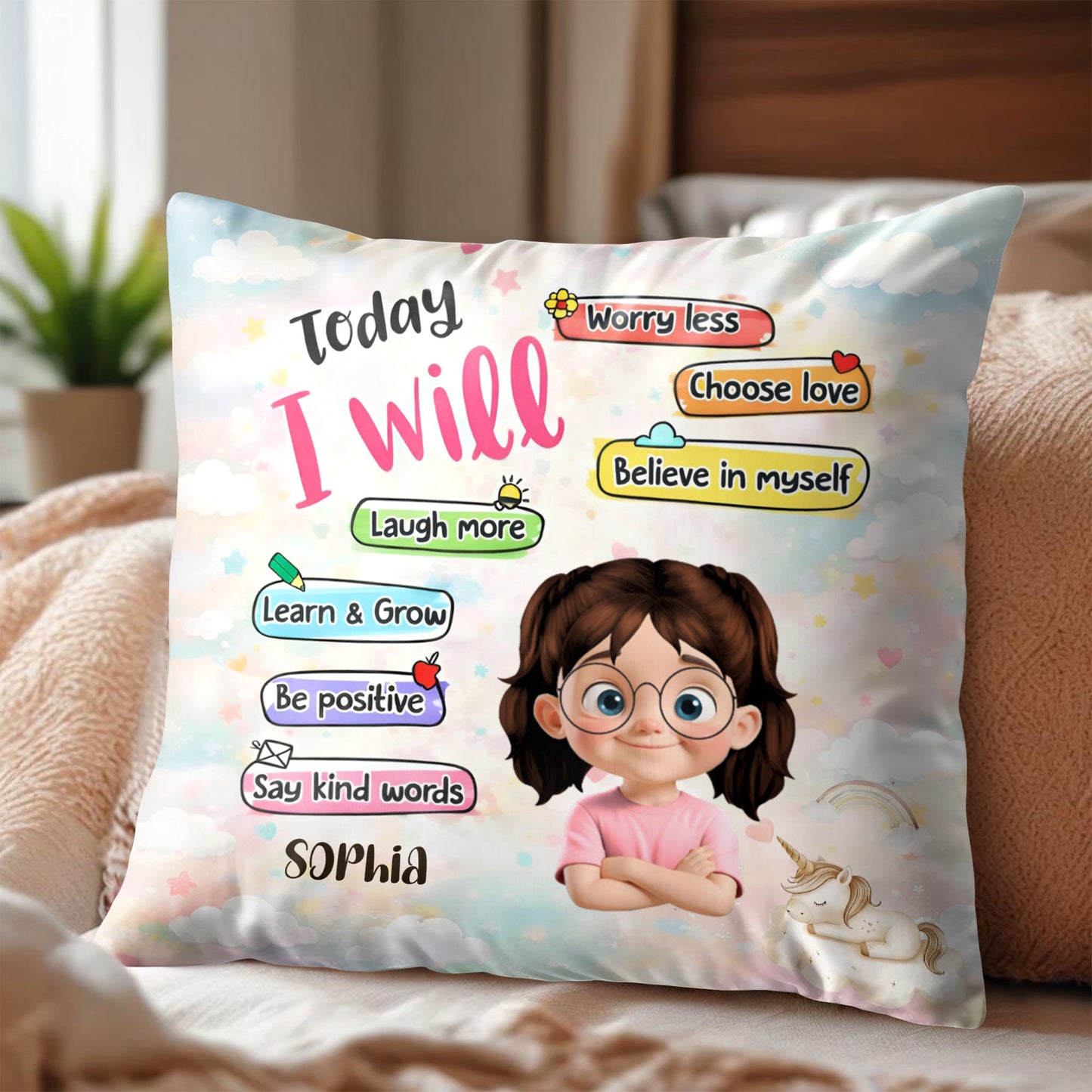 Today I Will Laugh More, Learn & Grow With Boy And Dinosaur