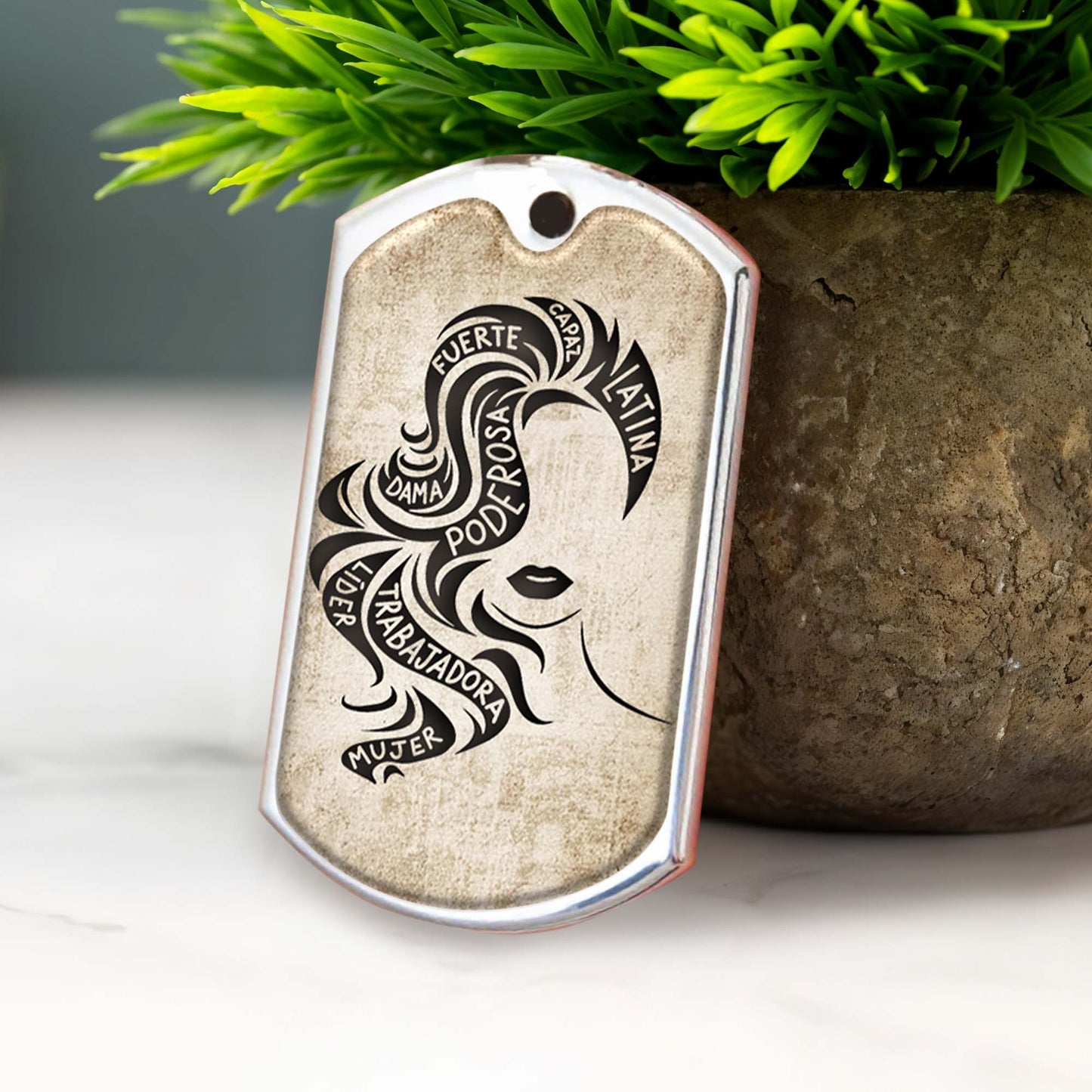 Strong Latina Lady Force And Tradition Keychain