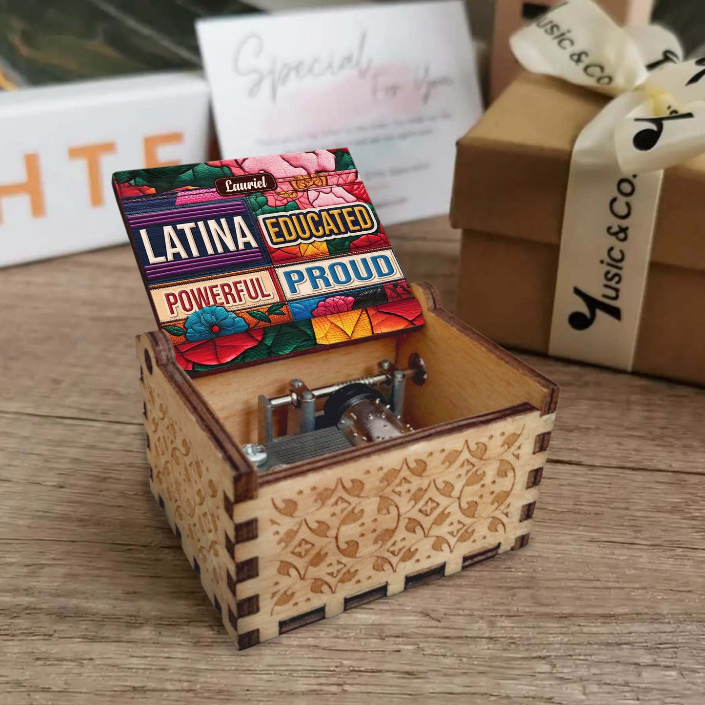 Latina Educated Powerful Proud Bright Textured Design