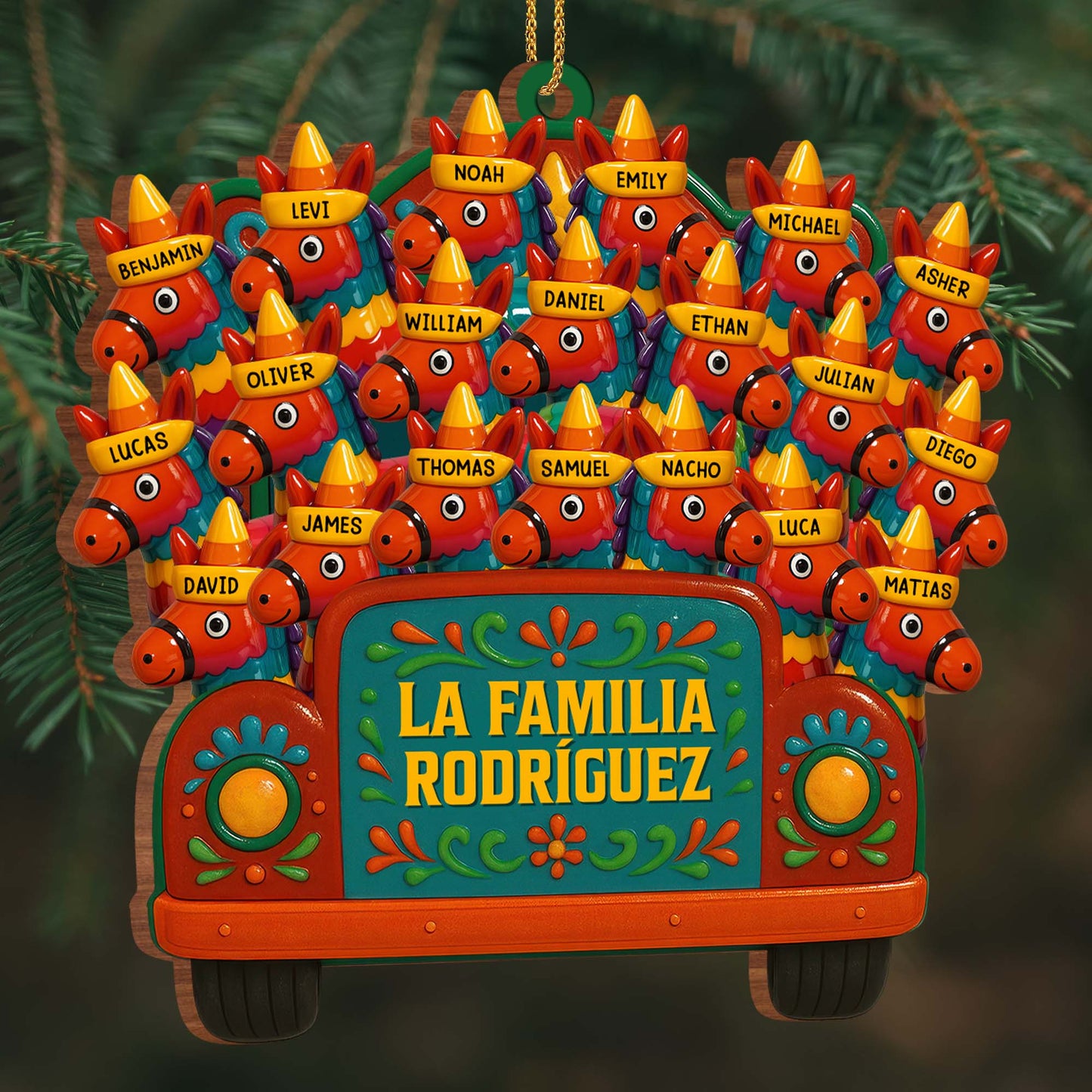 La Familia Rodriguez Family Truck With Flowers