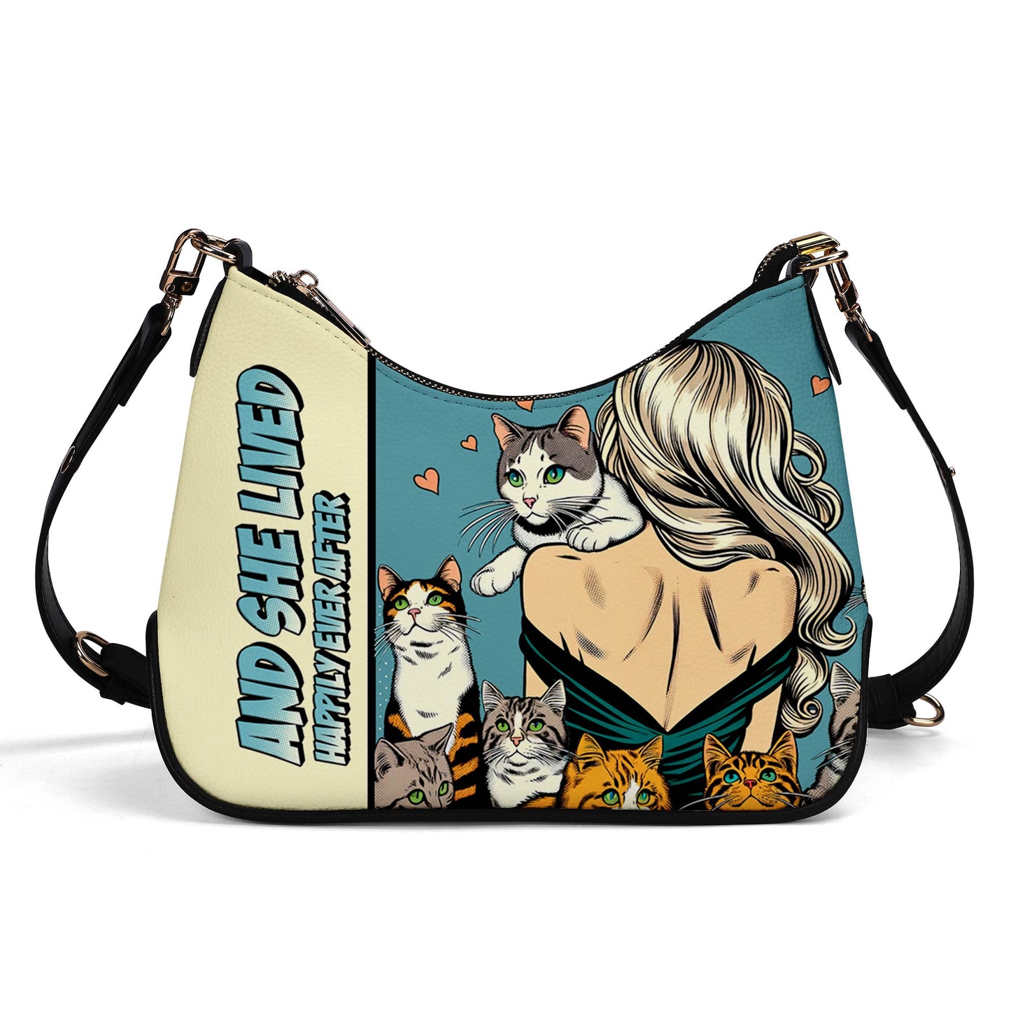 And She Lived Happily Ever After - Personalized Custom Chain Crossbody Handbag - LL04CH