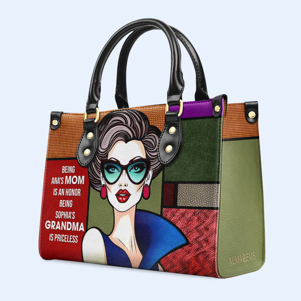 Being Grandma Is Priceless - Bespoke Leather Handbag - MM16