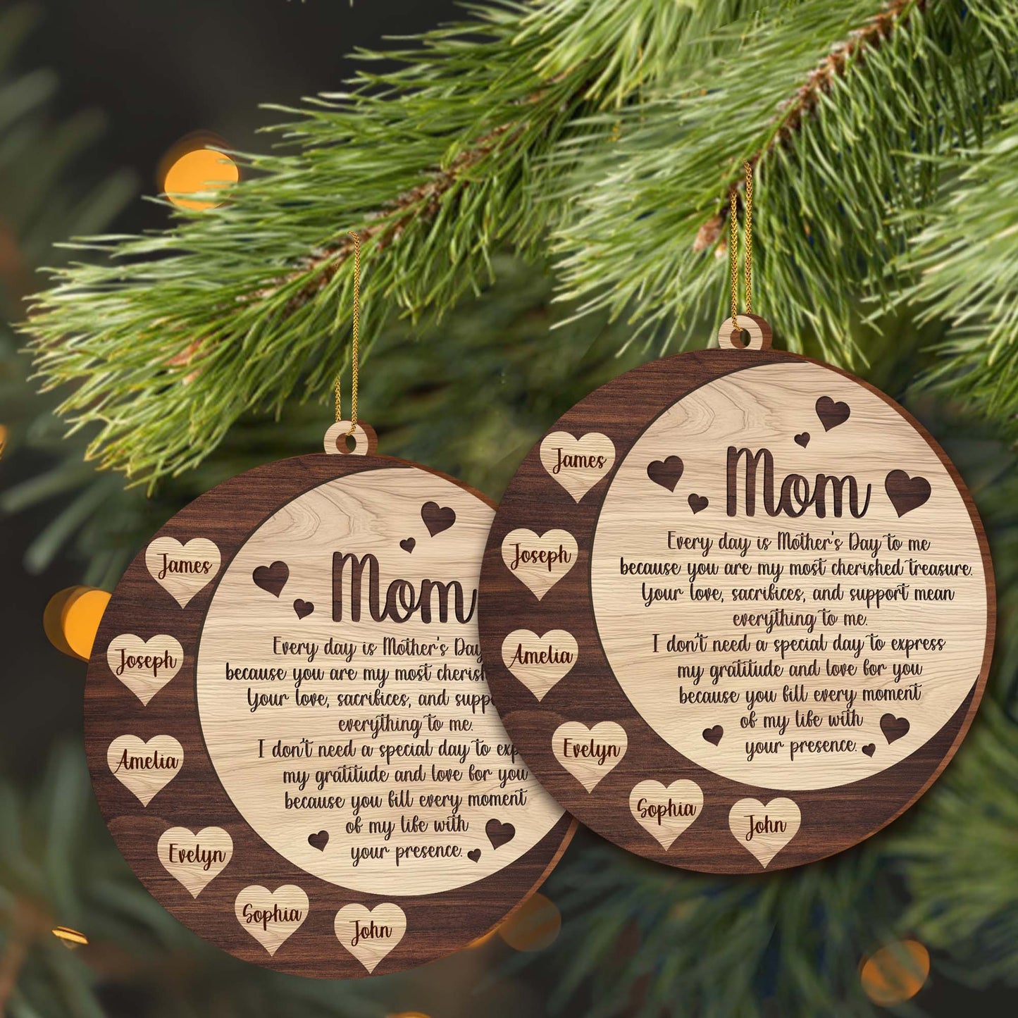 Cherished Treasures, Hearts and Wooden Texture