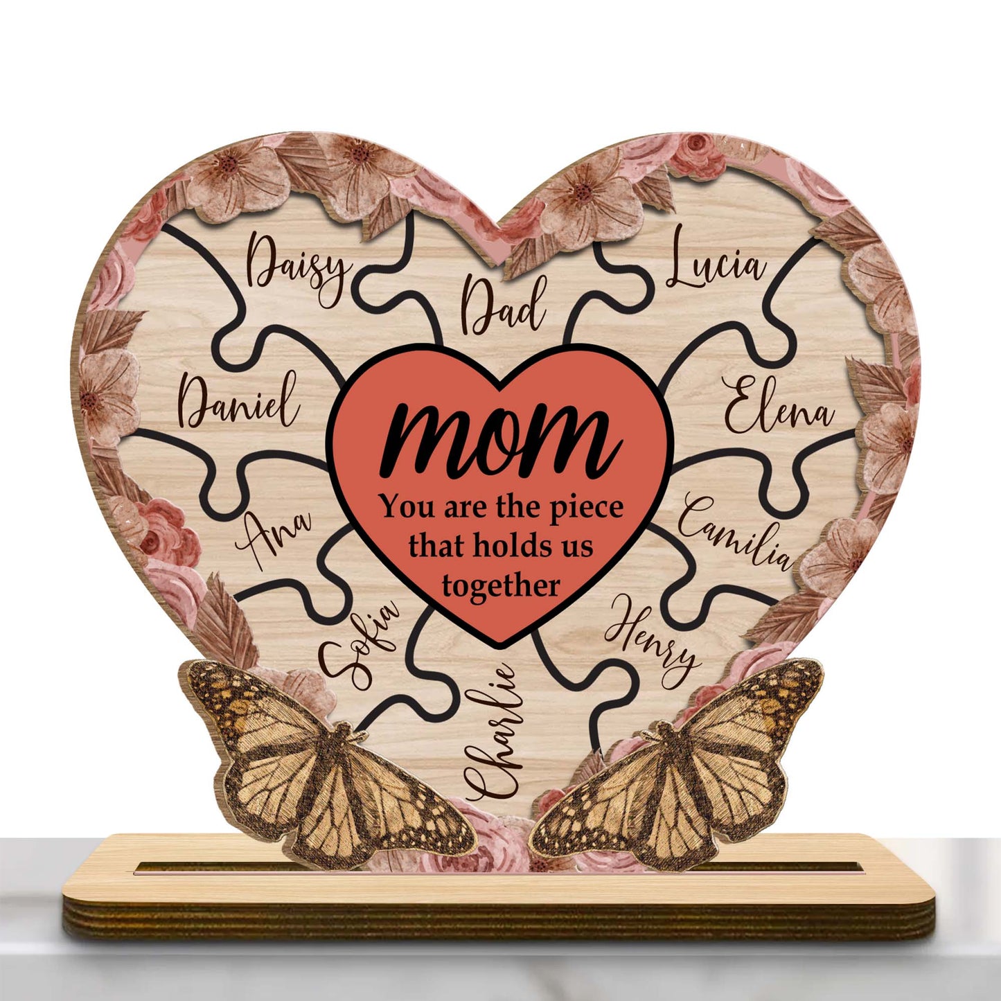 MOM You Are The Piece That Holds Us Together, Heart Puzzle