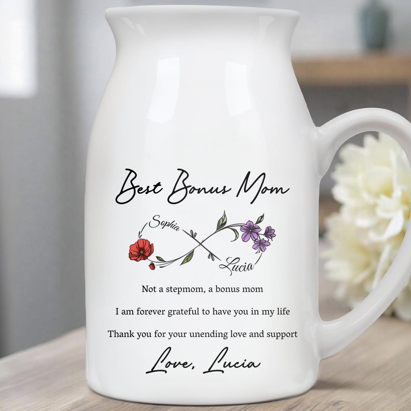 Best Bonus Mom, Flowers And Appreciation Message