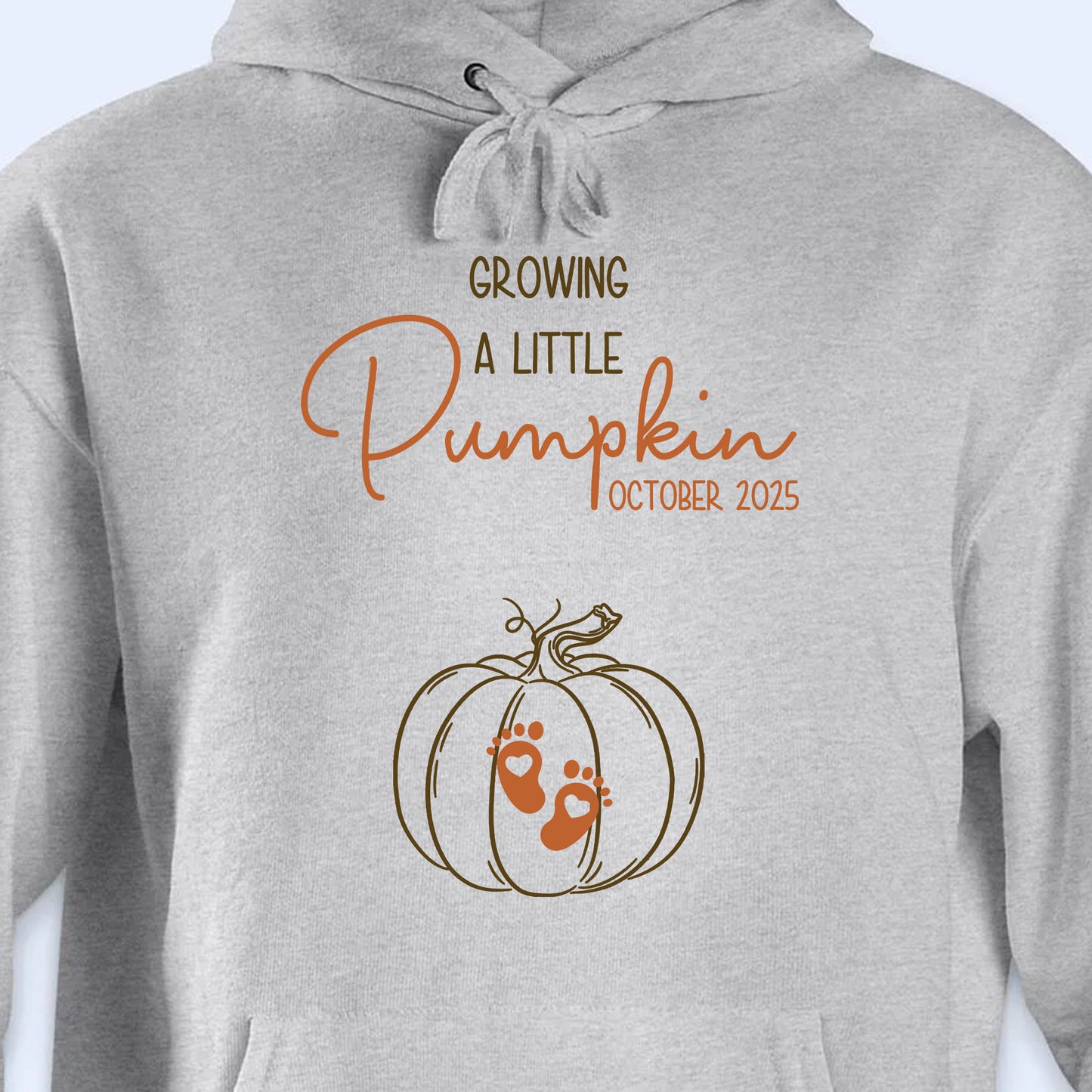 Growing a Little Pumpkin Footprints Design