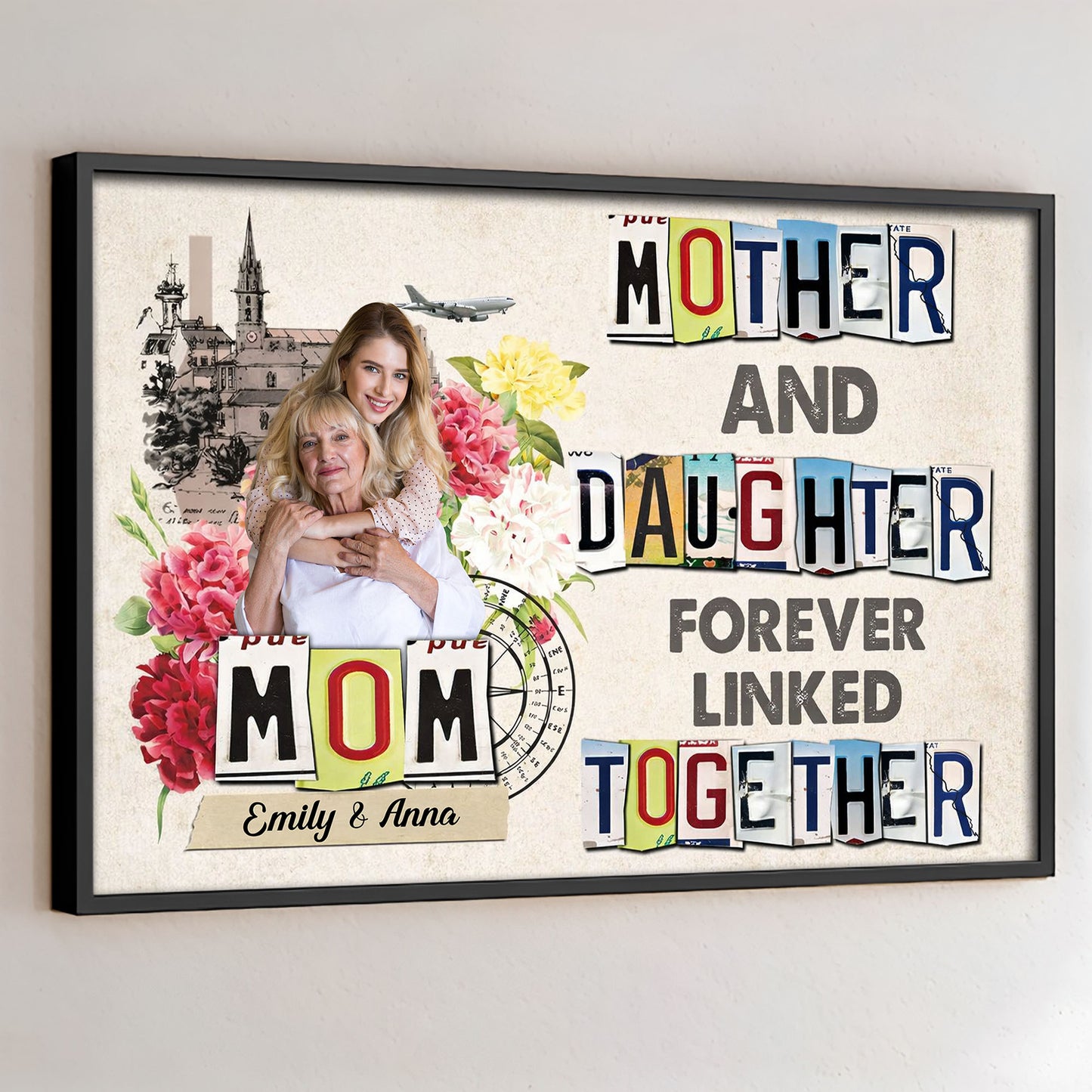 Mother And Daughter Forever Linked Together With Flowers