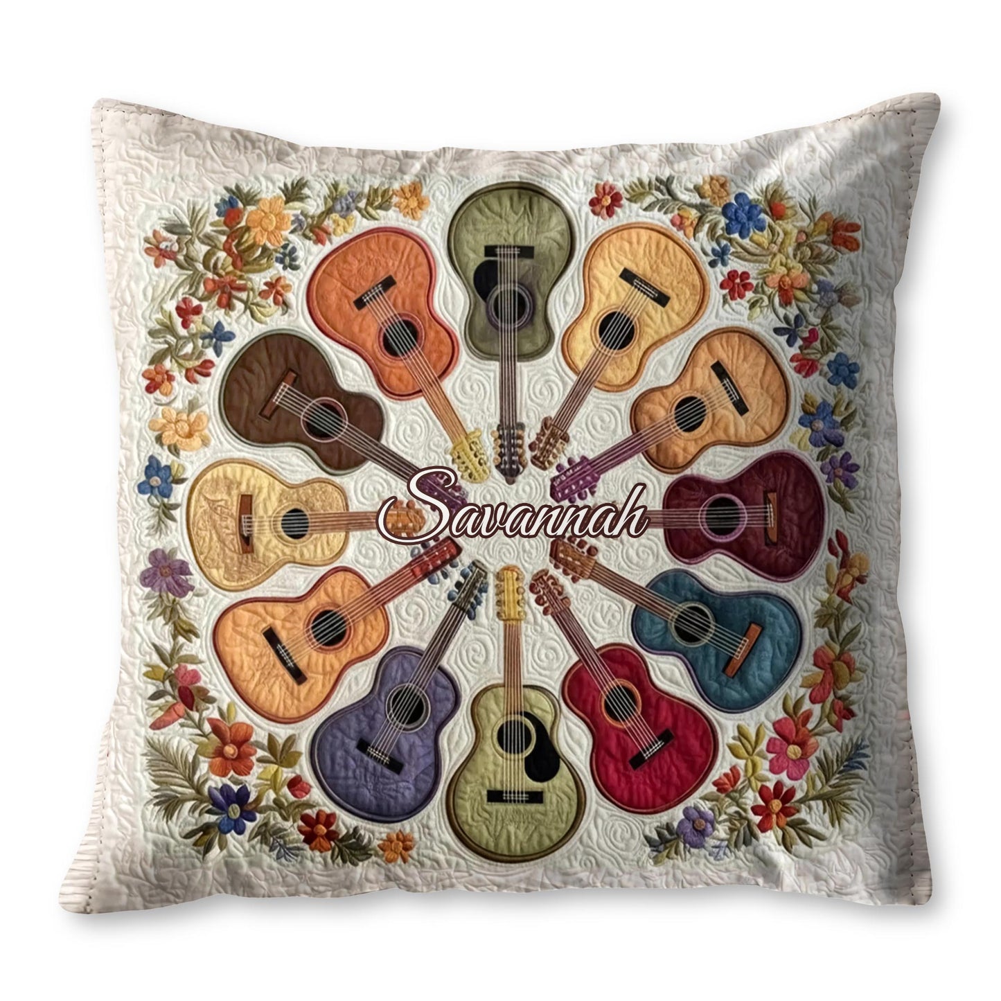Music Brings Color To Life With Colorful Acoustic Guitars And Flowers