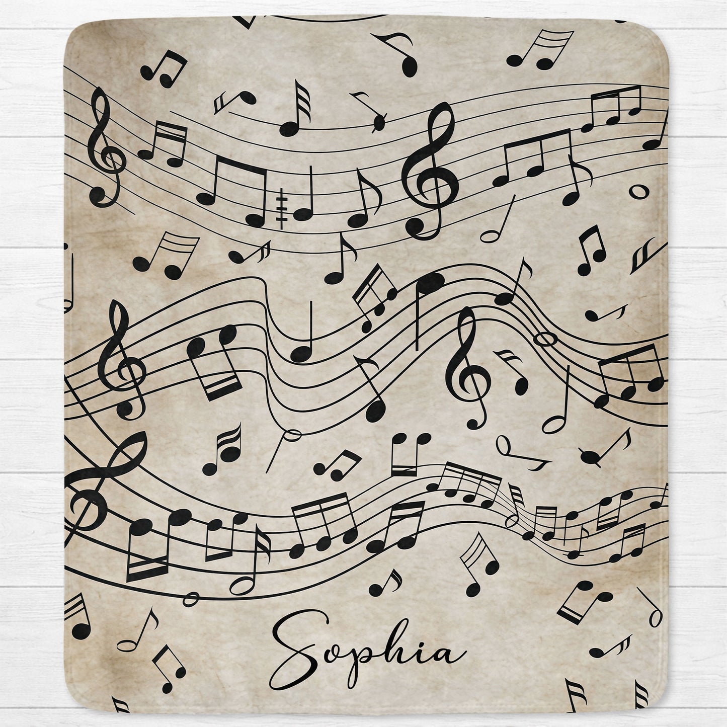 Life Rhythm And Harmony Personalized Music Notes - Personalized Custom Blanket - MUSIC108_BLK