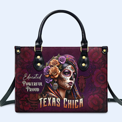 Texas Chica - Personalized Leather Handbag - MX05