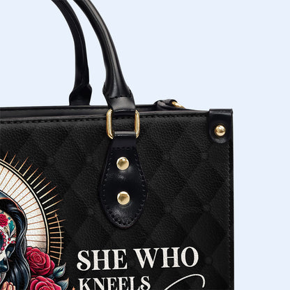 She Who Kneels Before God - Personalized Leather Handbag - MX11