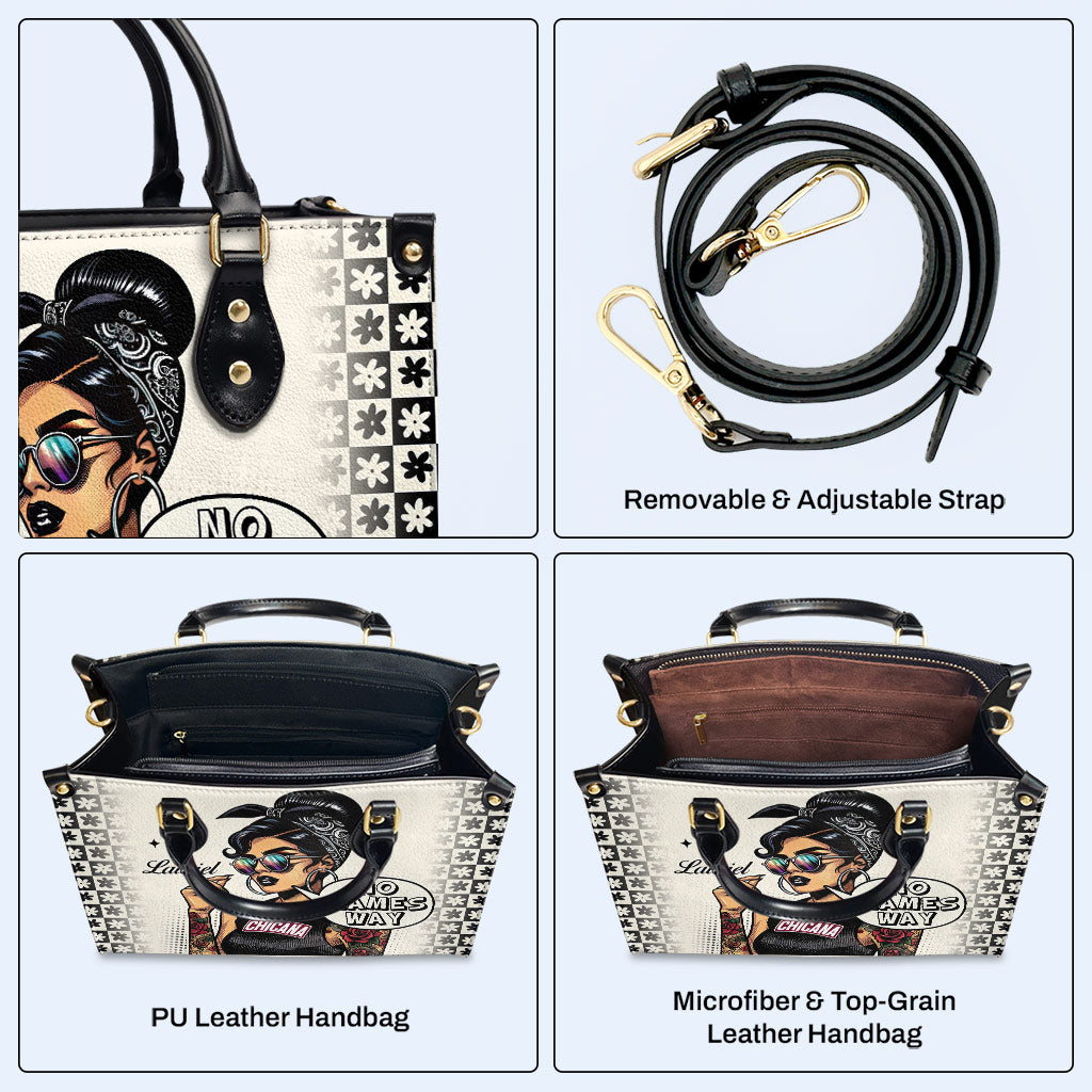 No Mames Way - Personalized Leather Handbag - MX15