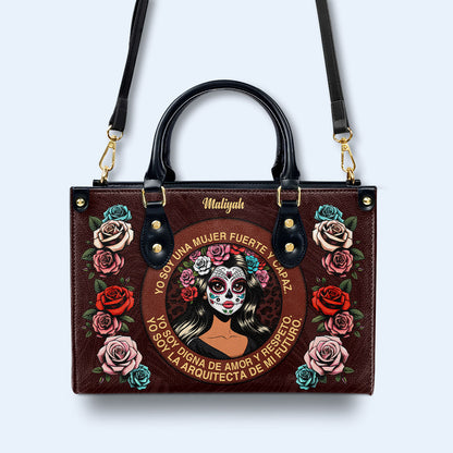 Mujer Fuerte - Personalized Leather Handbag - MX24