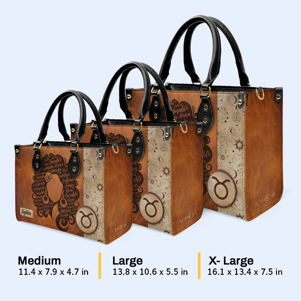 Reina Bendecida - Personalized Leather Handbag - MX26