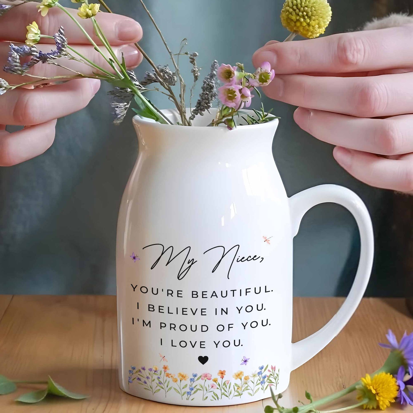 You're Beautiful, Believe In You, Flowers Heart Design